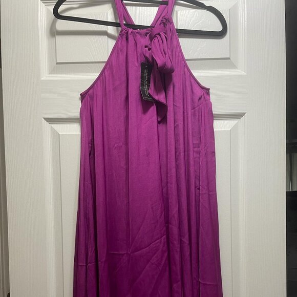 Banana Republic Chic Magenta Halter Swing Dress - Picture 2 of 5